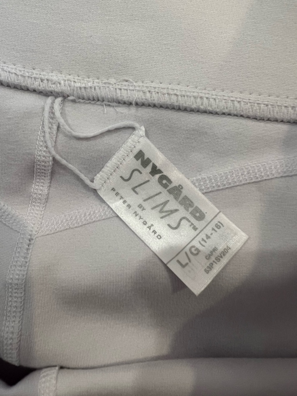 NYGARD Slim White Cropped Leggings Size L High Rise Stretch NWOT - Picture 3 of 5